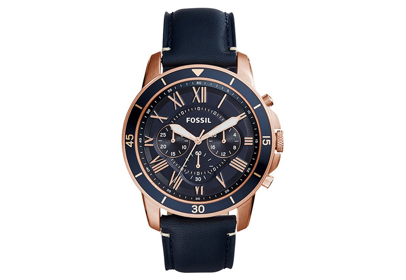 Watch strap Fossil FS5237 Leather 22mm